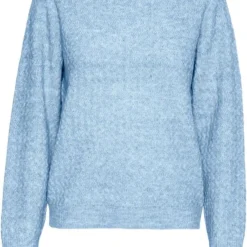 Vero Moda Trui Vmvigga Structure Ls O-neck Blou G 10268161 Cerulean/w Melange Dames Maat - L