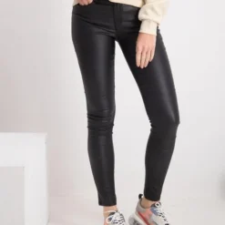 ONLY ONLANNE K MID WAIST COATED PNT NOOS Dames Broek - Maat XS/32 -Dameskleding Verkoop 550x711 9