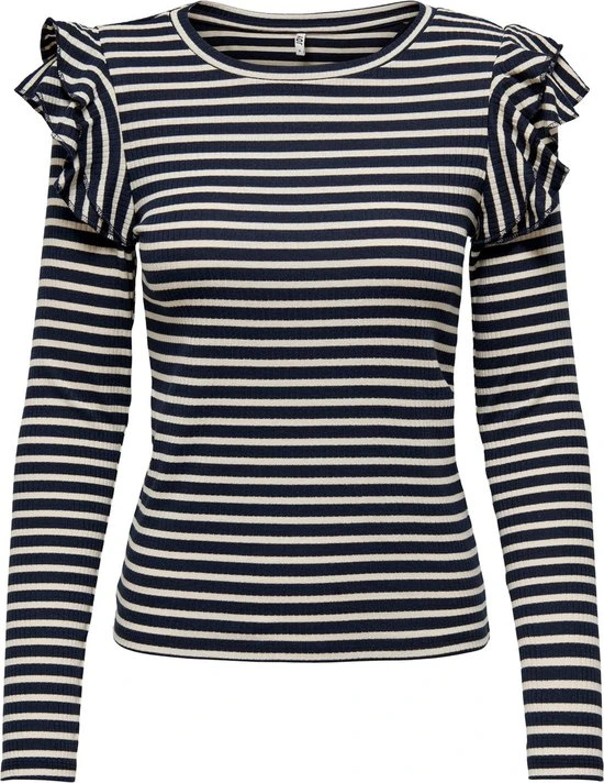 JDY JDYMILLE L/S FRILL TOP JRS Dames Top - Maat S 6 JDY JDYMILLE L/S FRILL TOP JRS Dames Top - Maat S - Afbeelding 6