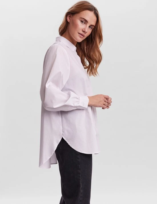 VERO MODA VMELLA L/S BASIC SHIRT NOOS Dames Blouse - Maat L 8 VERO MODA VMELLA L/S BASIC SHIRT NOOS Dames Blouse - Maat L - Afbeelding 8