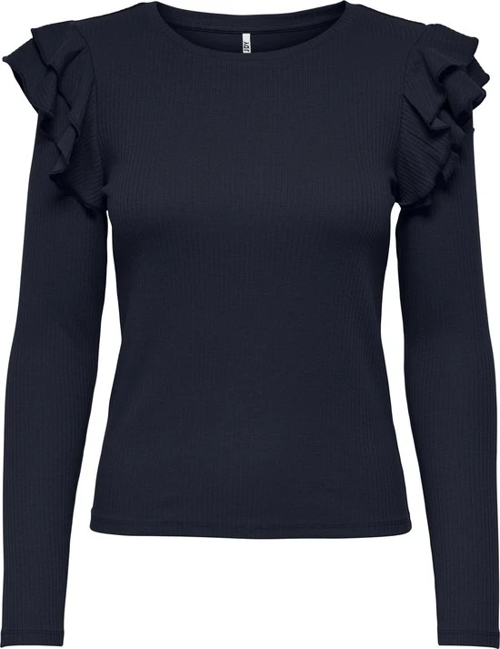 JDY JDYMILLE L/S FRILL TOP JRS Dames Top - Maat S 2 JDY JDYMILLE L/S FRILL TOP JRS Dames Top - Maat S - Afbeelding 2