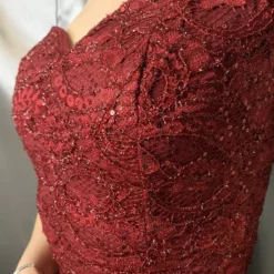 Merkloos Rode Kanten Mermaid Jurk -Dameskleding Verkoop 550x715 14