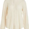 Vila Blouse Vichikka L/s Lace Shirt/3s 14081445 Birch Dames Maat - S