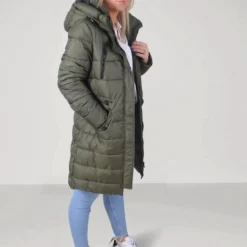 Paragoose - Dames Winterjas - Lang - Mazla - Groen -Dameskleding Verkoop 550x724 2