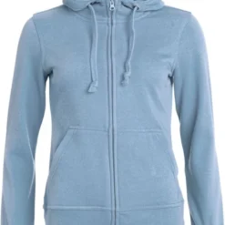 Clique Basic Hoody Full Zip Ds Lichtblauw L