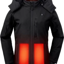 Sailwind Verwarmde Jas / Soft Shell / Dames / Zwart Incl. Powerbank