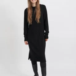 VILA VIRIL CREW NECK L/S MIDI DRESS - NOOS Dames Jurk - Maat M -Dameskleding Verkoop 550x729 2