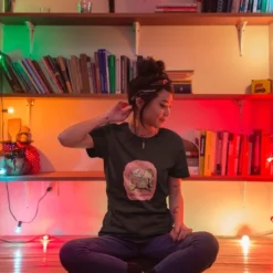 Feel Free Design Chirstmas Family Reunions T-Shirt | Christmas | Cartoon | 100% Organisch Katoen | Zwart | Maat L -Dameskleding Verkoop 550x732 10