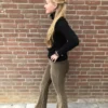 Merkloos Glitter Flared Broek | Broek Dames | Glitter | Goud | Stretch | Hoge Taille | Wijde Broekspijpen | Schijnt Niet Door | Party | Kerst | Feestdagen | Maat S/M