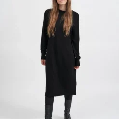 VILA VIRIL CREW NECK L/S MIDI DRESS - NOOS Dames Jurk - Maat M -Dameskleding Verkoop 550x733 288
