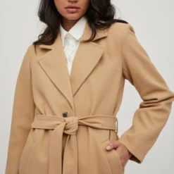 VILA VIPOKO LONG BELT COAT -NOOS Dames Jas - Maat 40 -Dameskleding Verkoop 550x733 296