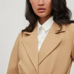VILA VIPOKO LONG BELT COAT -NOOS Dames Jas - Maat 40 -Dameskleding Verkoop 550x733 297