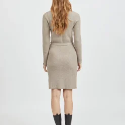 VILA VIRIL WRAP L/S KNIT DRESS - NOOS Dames Jurk - Maat XL -Dameskleding Verkoop 550x733 438