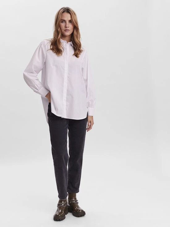 VERO MODA VMELLA L/S BASIC SHIRT NOOS Dames Blouse - Maat L 3 VERO MODA VMELLA L/S BASIC SHIRT NOOS Dames Blouse - Maat L - Afbeelding 3