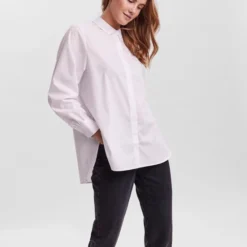 VERO MODA VMELLA L/S BASIC SHIRT NOOS Dames Blouse - Maat L 14 VERO MODA VMELLA L/S BASIC SHIRT NOOS Dames Blouse - Maat L -Dameskleding Verkoop 550x733 453