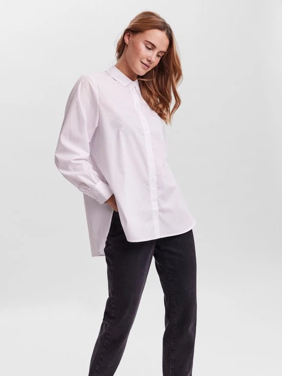 VERO MODA VMELLA L/S BASIC SHIRT NOOS Dames Blouse - Maat L 7 VERO MODA VMELLA L/S BASIC SHIRT NOOS Dames Blouse - Maat L - Afbeelding 7