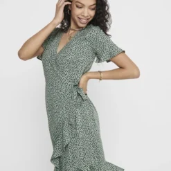 ONLY ONLOLIVIA S/S WRAP DRESS WVN NOOS Dames Jurk - Maat 42 -Dameskleding Verkoop 550x733 485