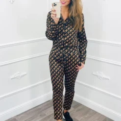 Dressqode Block Stretch Blouse Camel