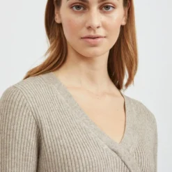 VILA VIRIL WRAP L/S KNIT DRESS - NOOS Dames Jurk - Maat M -Dameskleding Verkoop 550x733 528