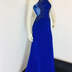 Merkloos Gala Jurk Koningsblauw -Dameskleding Verkoop 550x733 577