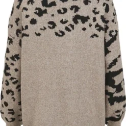 VILA VIALIA ANIMAL L/S KNIT CARDIGAN Dames Vest - Maat L