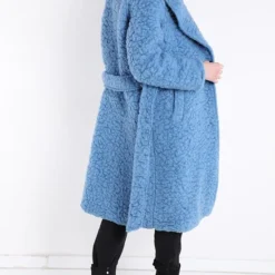 Merkloos Jas Lisa - Imitatiebont - Gevoerd - Met Zakken En Ceintuur - Camel -Dameskleding Verkoop 550x741 6