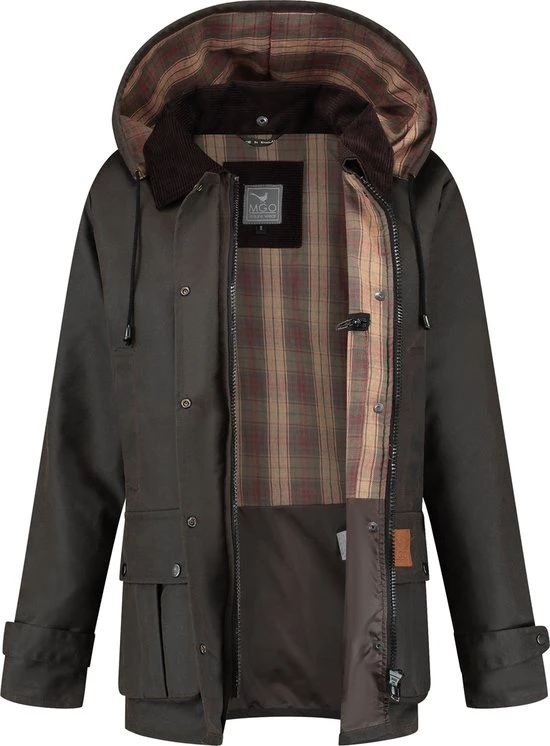 MGO Leisure Wear MGO Waxjas Leeds Dames - 100% Gewaxt Katoen - Winddicht En Waterdicht - Bruin - Maat M 7 MGO Leisure Wear MGO Waxjas Leeds Dames - 100% Gewaxt Katoen - Winddicht En Waterdicht - Bruin - Maat M - Afbeelding 7