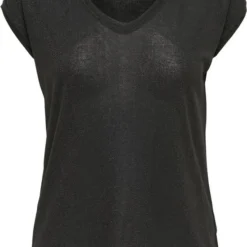 ONLY ONLSILVERY S/S V NECK LUREX TOP JRS NOOS Dames T-shirt - Maat XL -Dameskleding Verkoop 550x750 3