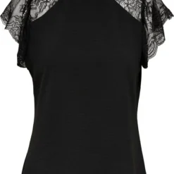 ONLY OLMKRISTINE S/S LACE TOP WVN Dames Top - Maat XL