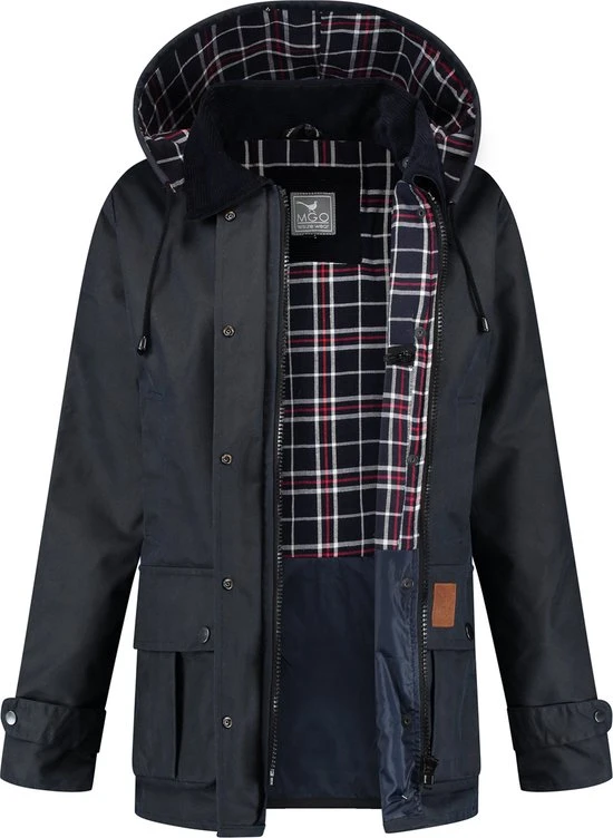 MGO Leisure Wear MGO Waxjas Leeds Dames - 100% Gewaxt Katoen - Winddicht En Waterdicht - Blauw - Maat XXL 7 MGO Leisure Wear MGO Waxjas Leeds Dames - 100% Gewaxt Katoen - Winddicht En Waterdicht - Blauw - Maat XXL - Afbeelding 7