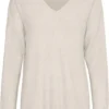 VERO MODA VMCREWLEFILE LS V-NECK BLOUSE NOOS Dames Trui - Maat M