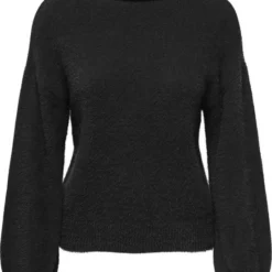 Only Trui Onlpiumo L/s Solid Rollneck Cs Nl K 15283606 Black Dames Maat - M