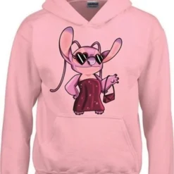 Gildan DISNEY STITCH ANGEL HOODIE/TRUI ROSE EXTRA SMALL