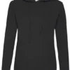 Fruit Of The Loom Vrouwen Dames Fit Sweatshirt Met Capuchon / Hoodie (Zwart)