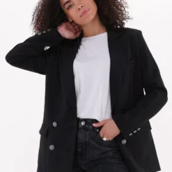 Colourful Rebel Rikki Lion Double Breasted Boyfriend Blazer - Maat L -Dameskleding Verkoop 550x758 7