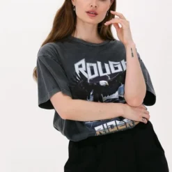 Colourful Rebel Rough Riders T-shirt Grijs Dames - Loose Fit - Organisch Katoen - M -Dameskleding Verkoop 550x760 4