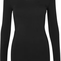 Vero Moda T-shirt Vmmaxi My Ls Soft Long U-neck Noos 10152908 Black Dames Maat - L -Dameskleding Verkoop 550x770