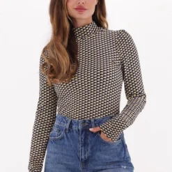 Colourful Rebel Neyo Geo T-shirt Geel Dames - Slim Fit - Polyester - S -Dameskleding Verkoop 550x771 4