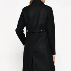 LOLALIZA Lange Jas Met Knopen - Zwart - Maat 38 -Dameskleding Verkoop 550x771 6