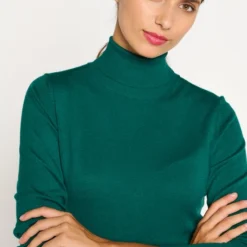 LOLALIZA Trui Met Rolkraag - Groen - Maat S -Dameskleding Verkoop 550x780 16