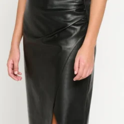 LOLALIZA Wikkelrok In Faux Leder - Zwart - Maat XL -Dameskleding Verkoop 550x780 18