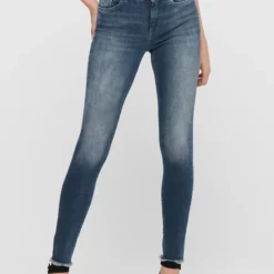 Only ONLBLUSH LIFE MID SK ANK RW REA422 NOOS Special Blue Grey Denim Dames Jeans - Maat S X L30 -Dameskleding Verkoop 550x782 5