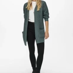 Jacqueline De Yong Vest Jdymiggy Megan L/s Cardigan Knt Noo 15211483 North Atlantic/w. Blacp Ply Dames Maat - L -Dameskleding Verkoop 550x783 1