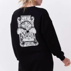 Colourful Rebel Art Eagle Jurk Zwart Dames - Loose Fit - Katoen - M -Dameskleding Verkoop 550x785 5