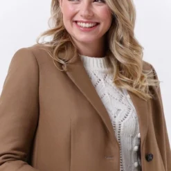 Tommy Hilfiger Wool Blend Classic Coat Jassen - Bruin -Dameskleding Verkoop 550x786 3