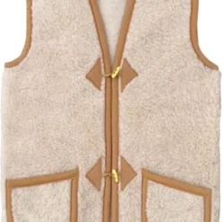 Alwero Dames Gilet "Alpen Adult 100% Wol" Beige - Maat XL