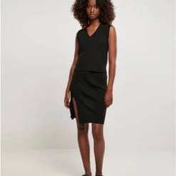 Urban Classics Gilet -XL- Short Knitted Slip On Zwart 7 Urban Classics Gilet -XL- Short Knitted Slip On Zwart -Dameskleding Verkoop 550x792 3