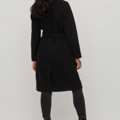 Vila Jas Vipoko Long Belt Coat -noos 14075129 Black Dames Maat - 34 -Dameskleding Verkoop 550x796