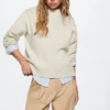 Mango Trui Gebreide Trui Met Trechterhals 37087753 06 Dames Maat - S
