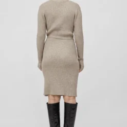 VILA VIRIL WRAP L/S KNIT DRESS - NOOS Dames Jurk - Maat M -Dameskleding Verkoop 550x801 7